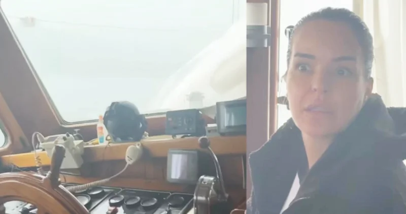 Bengü çocuklarıyla birlikte tekne turundayken hortuma yakalandı