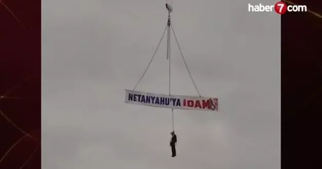 Trabzon’da dikkat çeken Netanyahu protestosu