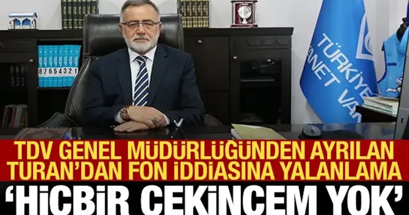 TDV Genel Müdürlüğü görevinden ayrılan İzani Turan dan açıklama: Hiçbir çekincem yok