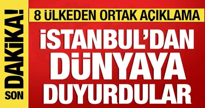 8 ülkeden İstanbul da ortak açıklama