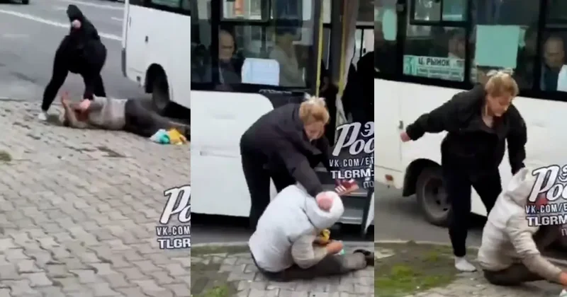 Rusya da iğrenç olay: Tacizciyi minibüsten indirip tekme tokat dövdü!