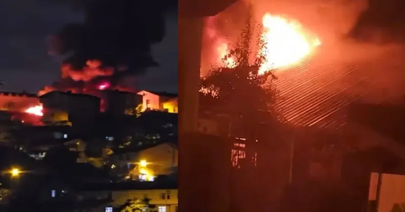 Beykoz da kulübede başlayıp 2 binaya sıçrayan yangın söndürüldü