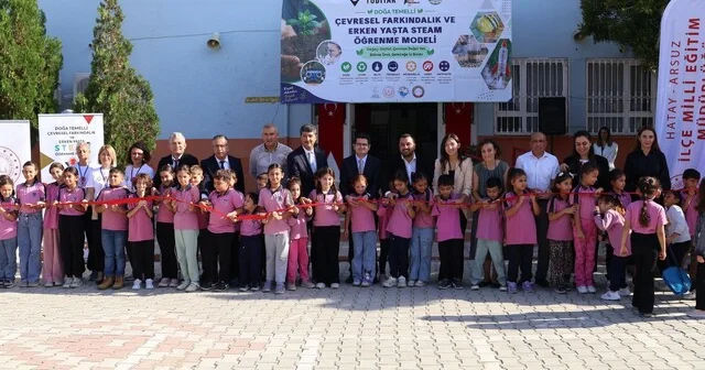 Arsuz da TÜBİTAK projesiyle çocuklarda çevre ve STEM farkındalığı hedefleniyor Hatay Haber Habertürk Yerel Haberler