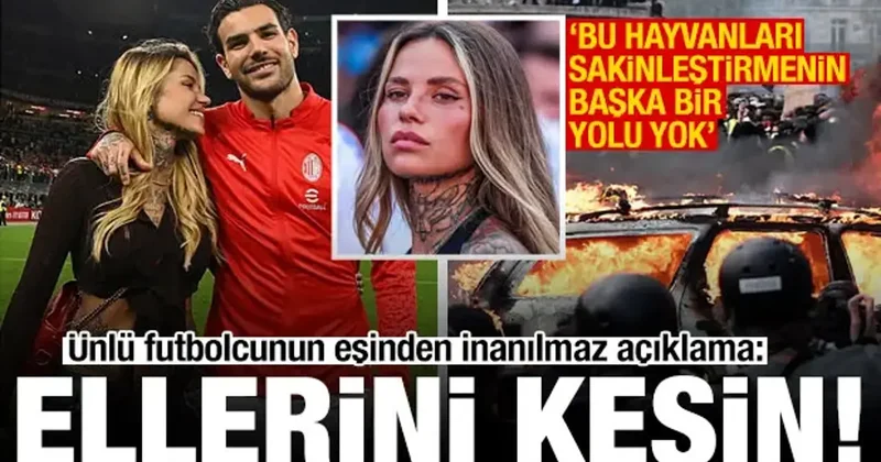 Ünlü futbolcunun eşinden açıklama: Bu hayvanları sakinleştirmek için ellerini kesin