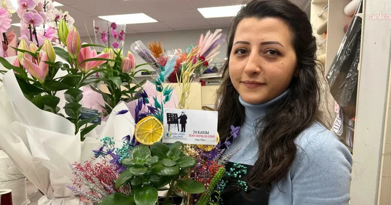 24 Kasım ın fotoğrafı: Atanamayan öğretmen meslektaşlarına çiçek buketi hazırlıyor! Sözcü Gazetesi