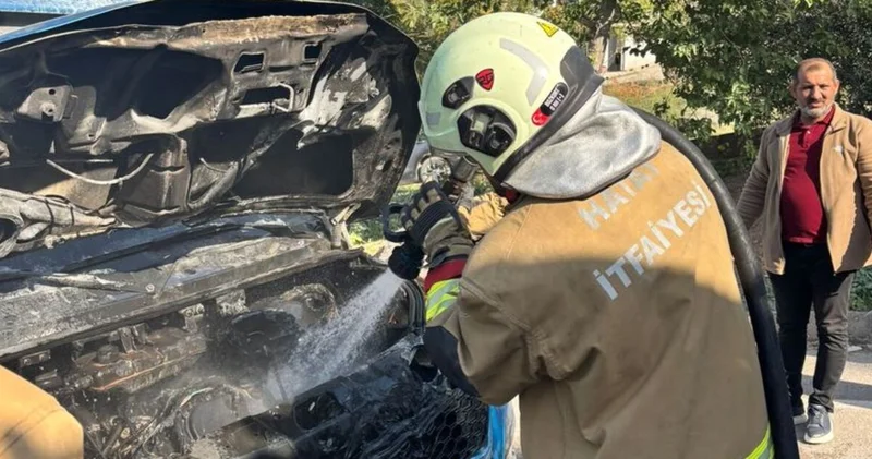 Hatay da yolcu minibüsünde çıkan yangın söndürüldü