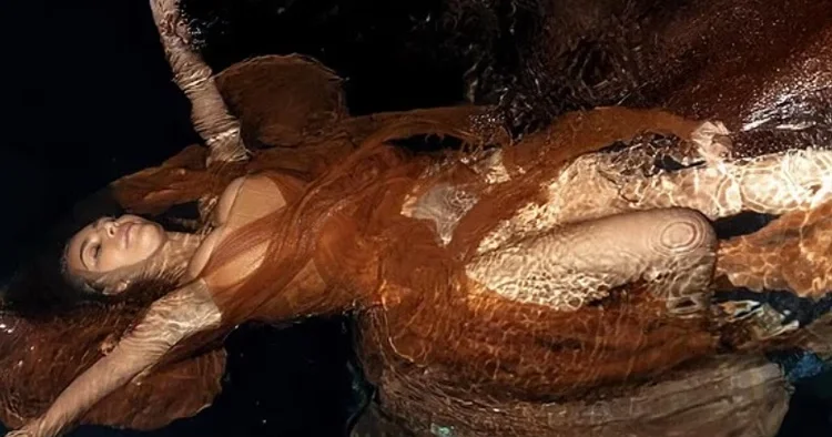 Tarihi elbiseyle gece karanlığında suya daldı: Ne anormal bir insanmışsın!