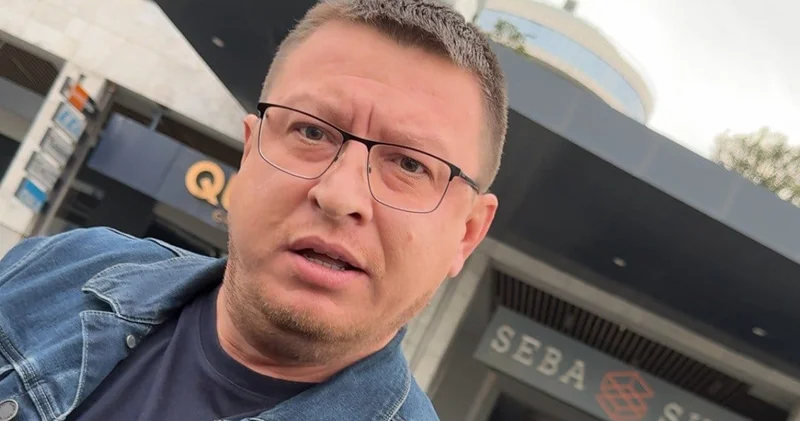 Trafik magandası şov yaparken yere kapaklandı