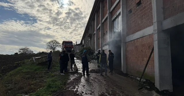 Tavuk çiftliğinin depo kısmında yangın Sakarya Haberleri