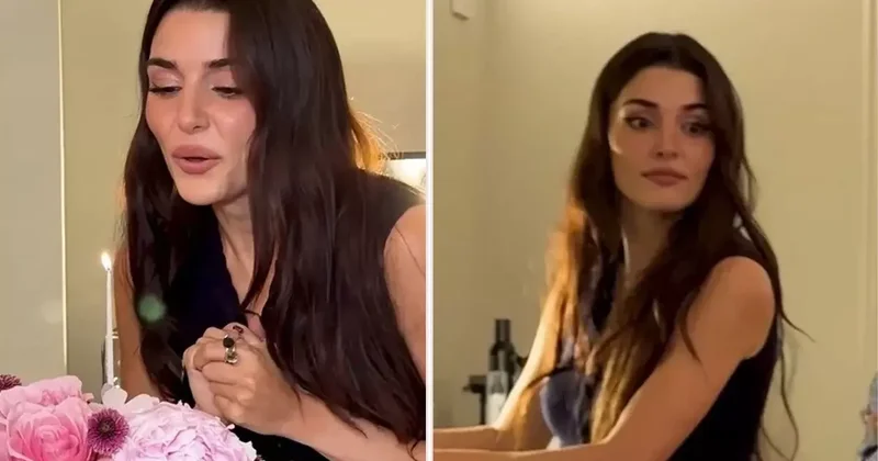 Hande Erçel e sette doğum günü sürprizi