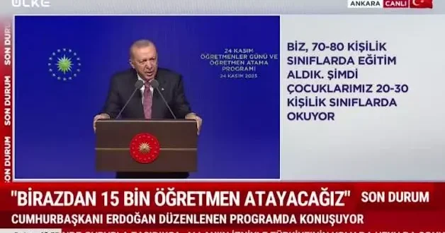 Cumhurbaşkanı Erdoğan: Eğitimde 100 yıldır çözülemeyen meseleler var