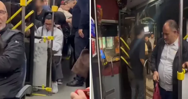 Skandal görüntü! İstanbul da bir şahıs bindiği otobüse büyük tuvaletini yaptı