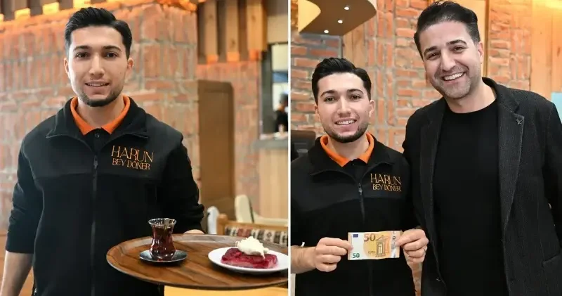 Yabancı turist garsona verdiği 50 avro bahşişi bir gün sonra geri istedi Kayseri Haberleri