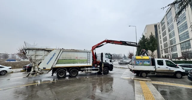 Çorum da yeni çöp konteynerleri yerleştirilmeye başlandı Çorum Haberleri