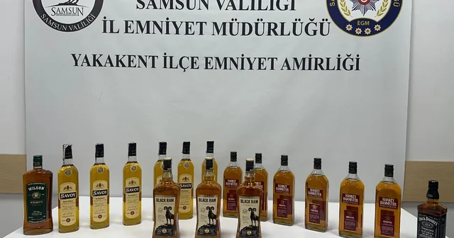 Samsun da sahte ve kaçak alkollü içki operasyonu düzenlendi Samsun Haberleri