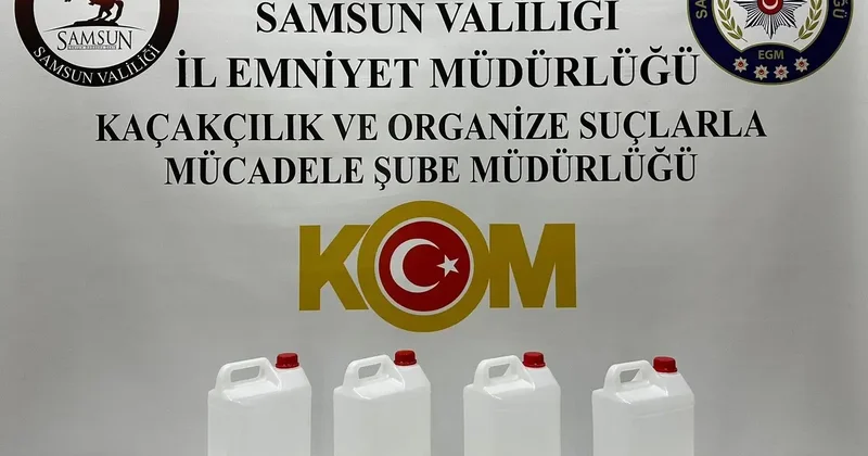 Samsun da yılbaşı öncesi kaçak alkol operasyonu