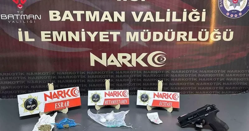 Batman’da narkotik operasyonu: Uyuşturucu madde ve ruhsatsız silah ele geçirildi
