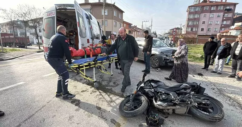 Bolu’da ciple çarpışan motosikletli yaralandı