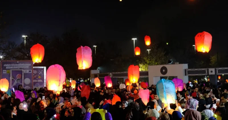 Konya da şivlilik coşkusu! Dilek fenerleri gökyüzünü kapladı