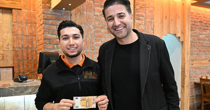50 lira yerine yanlışlıkla 50 euro bahşiş verdi