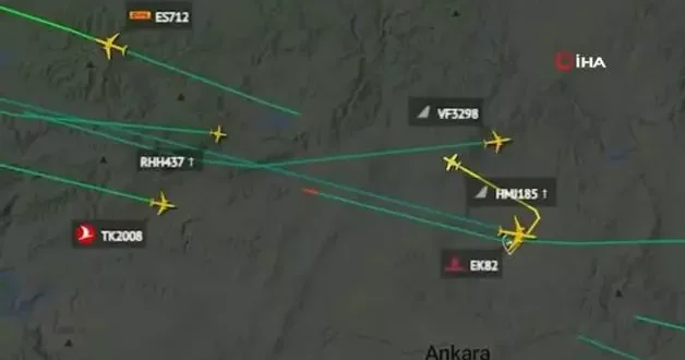 Ankara’da düşen uçağın radar görüntüleri ortaya çıktı