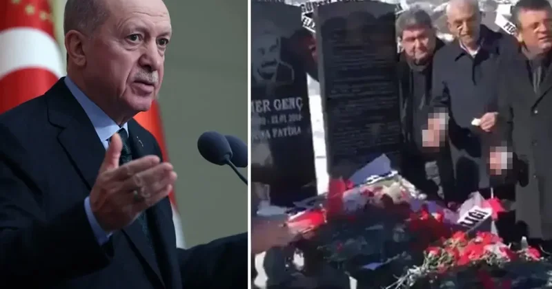 Cumhurbaşkanı Erdoğan dan Özgür Özel in mezar başındaki rakılı görüntülerine sert yorum