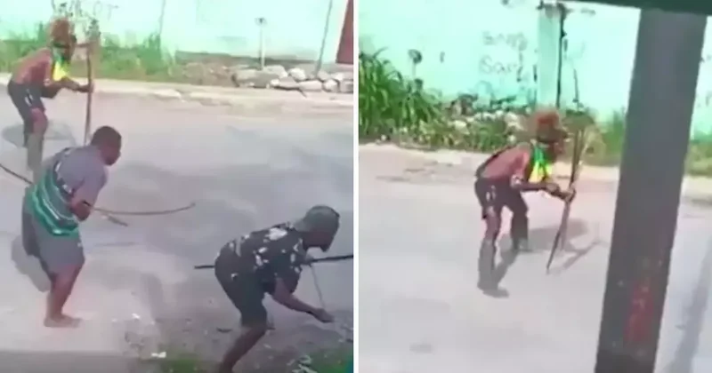 Cadde ortasında kabile savaşı! Ok ve yaylarla çatıştılar