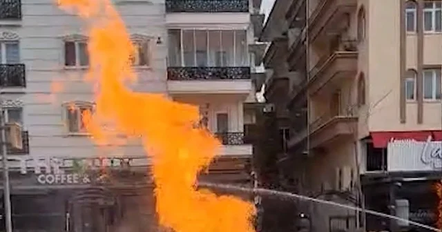 Kırıkkale de doğal gaz boru hattı patladı, alevler metrelerce yükseldi Kırıkkale Haberleri