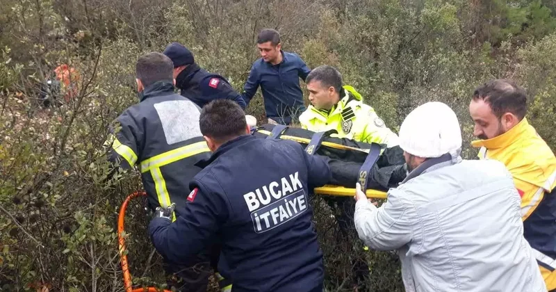 Burdur’da otomobil uçuruma düştü: 1 yaralı