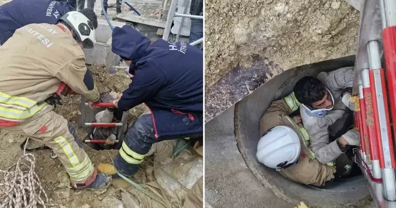 Antakya’da kuyuya düşen vatandaş yaralandı Hatay Haberleri
