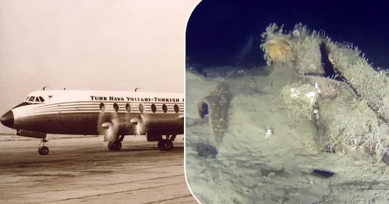 Marmara nın derinliklerine gömülen uçağın enkazından parçalar görüntülendi Sözcü Gazetesi