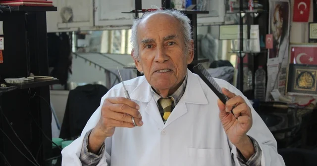 80 yaşında, 66 yıldır berber Adana Haberleri