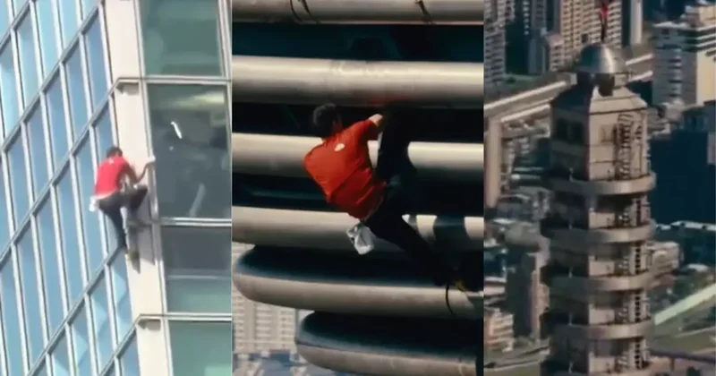 Ünlü tırmanışçıdan nefes kesen performans: 508 metrelik gökdelene ipsiz çıktı