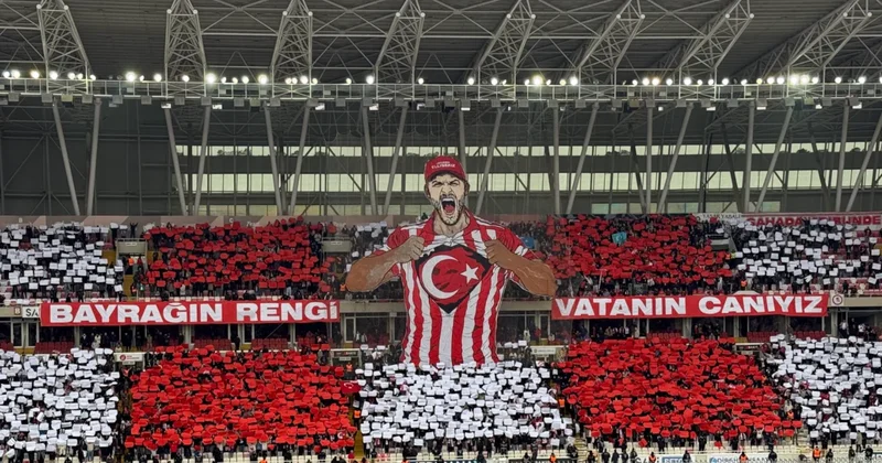 Sivasspor Amedspor maçında alkış toplayan koreografi Sözcü Gazetesi