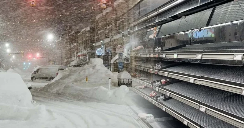 Kar fırtınası ABD’yi vuracak! Herkes eve kapandı market rafları bomboş kaldı