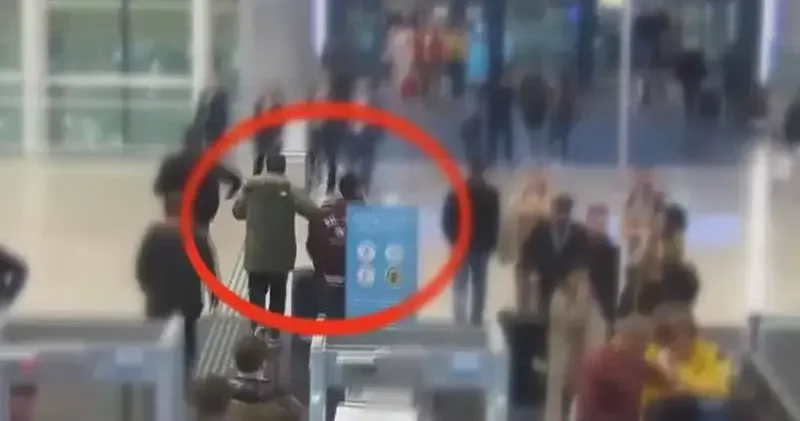 Şişli cinayetinin şüphelilerinin İstanbul Havalimanı’ında yakalandığı anların görüntüleri ortaya çıktı