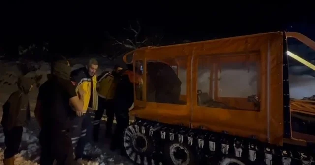 Hasta kadının imdadına paletli araçla AFAD yetişti Gaziantep Haberleri