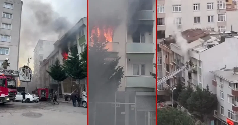 Alevler kısa sürede daireyi sardı! 4 kişi yangında mahsur kaldı