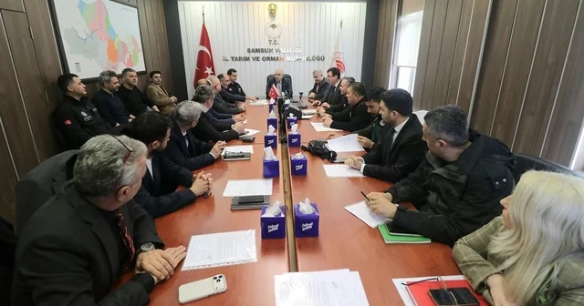 Samsun da afet sonrası gıda güvenliği, hayvan sağlığı ve su temini masaya yatırıldı Samsun Haberleri