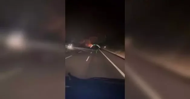 Balıkesir de düşen F 16 uçağının yere çakıldığı anlar kamerada