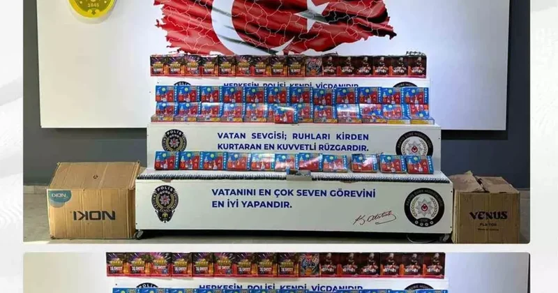 Erzurum’da polis ve zabıtadan piroteknik operasyon
