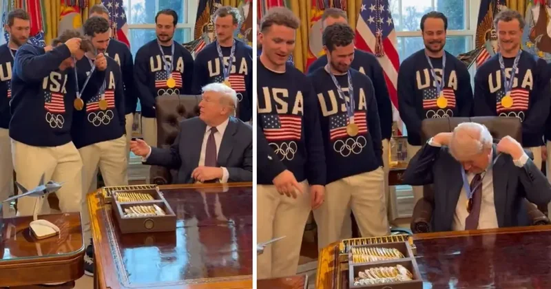 Trump, Kış Olimpiyatları nda altın madalya kazanan takımını kabul etti