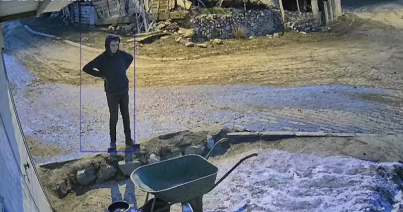 Bir bidon sütü deviren gencin çaresiz anları kamerada