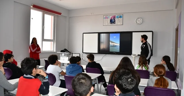 Karaman da kürek sporu için okullarda yetenek taraması yapıldı Karaman Haberleri