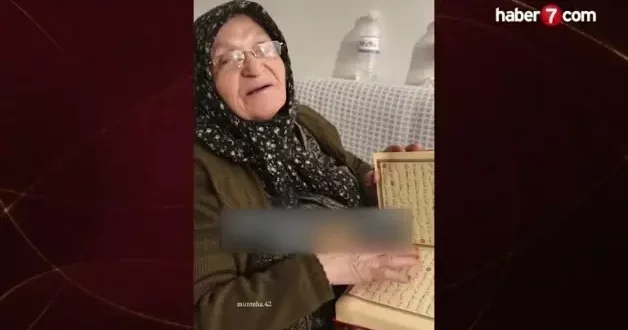 Kur an ı kalbiyle okudu: Yaşlı kadının samimiyeti sosyal medyaya damga vurdu