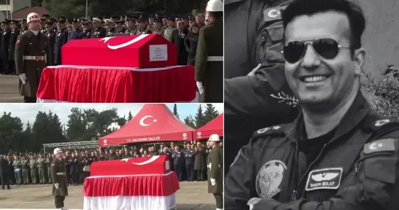 Balıkesir’de düşen F 16 şehidi İbrahim Bolat için tören düzenleniyor Gündem Haberleri
