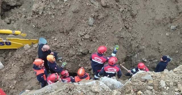 Göçük altında kalan operatör kurtarıldı Trabzon Haberleri