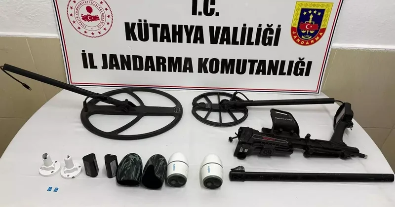 Kütahya da kaçak kazı operasyonu, 2 şüpheli hakkında soruşturma
