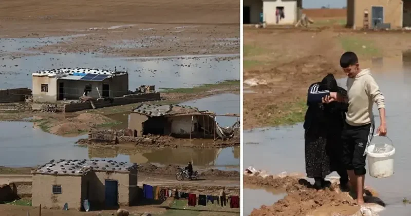 Suriye nin Haseke vilayetinde meydana gelen sel nedeniyle yüzlerce evi su bastı Dünya Haberleri