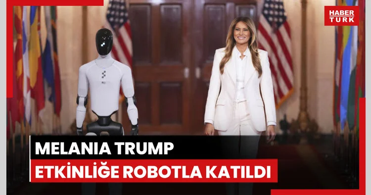 Melania Trump etkinliğe robotla katıldı